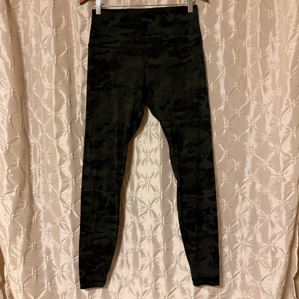 Lululemon Align Pant Full Length 28" Leggings Incognito Camo Multi Gator Green - Picture 4 of 16